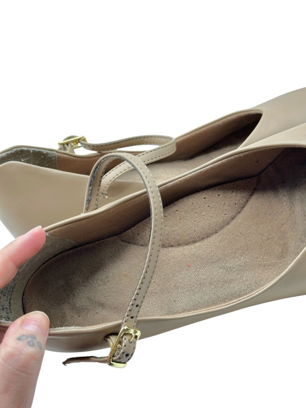 Capezio Jr. Footlight Rounded Toe Thin Strap Leather Character Dance Shoe Tan 10 - Picture 8 of 16